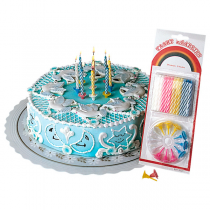 24 U. BOUGIES ANNIVERSAIRE + 12 SUPPORTS  8 CM ASSORTI CIRE (1 UNITÉ) - Garcia de Pou