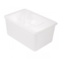 RÉCIPIENT ALIMENTS + COUVERCLE INCORPORÉ 6750 ML 30x20x15 CM BLANC PP (1 UNITÉ) - Garcia de Pou