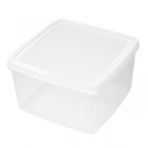 RÉCIPIENT ALIMENTS + COUVERCLE INCORPORÉ 2500 ML 18,5x18,5x11 CM BLANC PP (1 UNITÉ) - Garcia de Pou