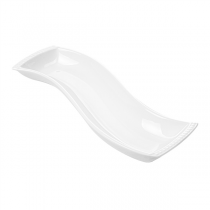 PLATEAUX FORME "S"  30,5 CM BLANC PORCELAINE (6 UNITÉ) - Garcia de Pou