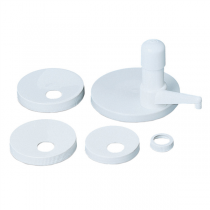 POMPE PRODUITS VISQUEUX - KIT 5 COUVERCLES  34,5 CM BLANC PLASTIQUE (1 UNITÉ) - Garcia de Pou