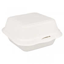 COQUILLES HAMBURGER "BIONIC" 450 ML 15,2x15x8,4 CM BLANC BAGASSE (600 UNITÉ) - Garcia de Pou