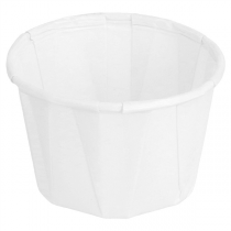 POTS TRAITEUR PLISSÉ 45 ML (1,5 oz) 80 G/M2 Ø5/3,6x3,1 CM BLANC PARCH.INGRAISSABLE (250 UNITÉ) - Garcia de Pou