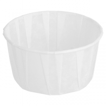 POTS TRAITEUR PLISSÉ 100 ML (3,2 oz) 80 G/M2 Ø6,6/5x4,2 CM BLANC PARCH.INGRAISSABLE (250 UNITÉ) - Garcia de Pou