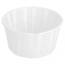 POTS PAPIER PLISSÉ 165 ML (5,5 oz) 80 G/M2 Ø8/6x4,3 CM BLANC PARCH.INGRAISSABLE (250 UNITÉ) - Garcia de Pou