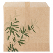 SACHET POUR FRITURES "FEEL GREEN" 34 G/M2 12x12 CM NATUREL PARCH.INGRAISSABLE (1000 UNITÉ) - Garcia de Pou