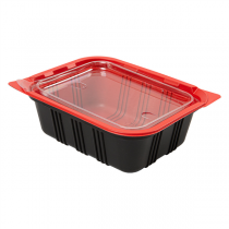 BARQUETTES MICRO-ONDABLES REPAS INDIVIDUEL  15,5x12x5,1 CM NOIR PP (400 UNITÉ) - Garcia de Pou