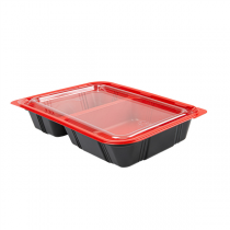 BARQUETTES MICRO-ONDABLES REPAS INDIVIDUEL  23,9x15x4,5 CM NOIR PP (400 UNITÉ) - Garcia de Pou