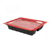 BARQUETTES MICRO-ONDABLE REPAS INDIVIDUEL  22,5x18x4,5 CM NOIR PP (400 UNITÉ) - Garcia de Pou