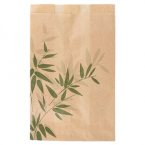 POCHETTES BURGER PFAS FREE "FEEL GREEN" 38 G/M2 12+7x18 CM NATUREL PARCH.INGRAISSABLE (500 UNIT&Eacute;)