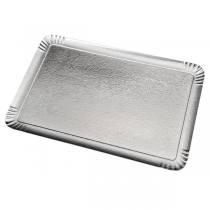 PLATEAUX TRAITEUR DEUX FACES  1100 G/M2 25x34 CM ARGENT/OR CARTON (100 UNITÉ) - Garcia de Pou