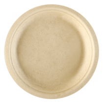 ASSIETTES BIONIC  &Oslash; 18x1,8 CM NATUREL BAGASSE (140 UNIT&Eacute;)