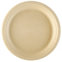 ASSIETTES BIONIC  &Oslash; 23x2 CM NATUREL BAGASSE (130 UNIT&Eacute;)