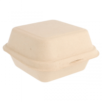 COQUILLES HAMBURGER "BIONIC" 450 ML 15,2x15x8,4 CM NATUREL BAGASSE (600 UNITÉ) - Garcia de Pou