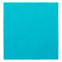 SERVIETTES ECOLABEL 2 PLIS  18 G/M2 39x39 CM BLEU TURQUOISE OUATE (1600 UNITÉ) - Garcia de Pou