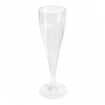 FLÛTES INJECTÉES "CHAMPAGNE" 125 ML Ø 4,9x20 CM TRANSPARENT CRISTAL PS (100 UNITÉ) - Garcia de Pou