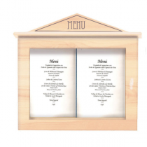 PORTE MENUS LUMINEUX  60x65x8 CM NATUREL BOIS (1 UNITÉ) - Garcia de Pou