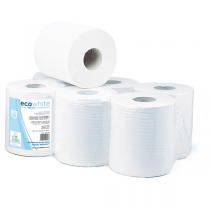 ESSUIE-MAINS "MAXI BARRIL" ECOLABEL 2 PLIS - BOBINE 1KG  19 G/M2 Ø 19x21,6 CM BLANC OUATE (6 UNITÉ) - Garcia de Pou