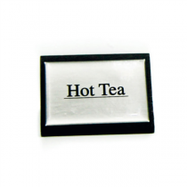 AFFICHAGES "HOT TEA"  7,5x4,5 CM NOIR BOIS (1 UNITÉ) - Garcia de Pou