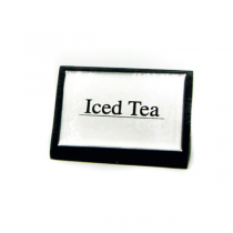 AFFICHAGES "ICED TEA"  7,5x4,5 CM NOIR BOIS (1 UNITÉ) - Garcia de Pou