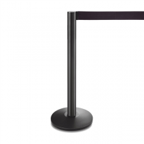 COLONNES MOBILES AVEC RUBAN RETRACTIBLES  Ø 36x104 CM NOIR ALUMINIUM (2 UNITÉ) - Garcia de Pou