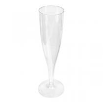 FLÛTES INJECTÉES "CHAMPAGNE" PETITES 100 ML Ø 4,8x17 CM TRANSPARENT CRISTAL PS (180 UNITÉ) - Garcia de Pou