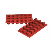 MOULE BORDELAIS Ø 3,5x3,5 CM  17,5x30 CM ROUGE SILICONE (1 UNITÉ) - Garcia de Pou