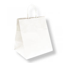 SACS SOS TRAITEUR AVEC ANSES  90 G/M2 26+20x27 CM BLANC CELLULOSE (250 UNITÉ) - Garcia de Pou