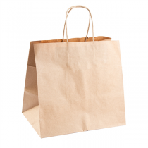 SACS SOS TRAITEUR AVEC ANSES  80 G/M2 26+17x24 CM NATUREL KRAFT (250 UNITÉ) - Garcia de Pou