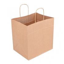 SACS SOS TRAITEUR AVEC ANSES  90 G/M2 26+20x27 CM NATUREL KRAFT (250 UNITÉ) - Garcia de Pou