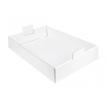 PLATEAUX REGROUPER  390 G/M2 54,5x38,5x9,5 CM BLANC CARTON (50 UNITÉ) - Garcia de Pou