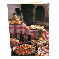 CARTE 2 VOLETS "PAELLA"  48x33 CM ASSORTI CARTON (1 UNITÉ) - Garcia de Pou