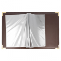 PORTE MENU DIN-A5 MULTIMENU  19x24,5 CM MARRON PVC (1 UNITÉ) - Garcia de Pou