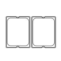 COUVERCLE 1/2 POUR RÉFÉRENCE 181.67/68  32,3x26,5 CM ARGENTE INOX (1 UNITÉ) - Garcia de Pou