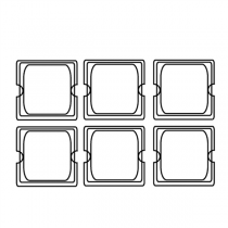 COUVERCLE 1/6 POUR RÉFÉRENCE 181.75  17,6x16 CM ARGENTE INOX (1 UNITÉ) - Garcia de Pou