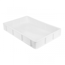 CONTENEUR EMPILABLE POUR PÂTE À PIZZA 15 L 60x40x9 CM BLANC PEHD (1 UNITÉ) - Garcia de Pou