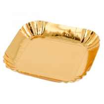 MINI PLATEAUX  325 G/M2 6,5x6,5 CM OR CARTON (100 UNITÉ) - Garcia de Pou