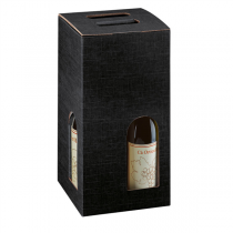 20 U. BOÎTES 4 BOUTEILLES  18x18x34 CM NOIR CARTON (1 UNITÉ) - Garcia de Pou