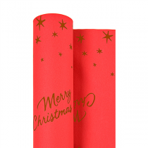 NAPPES "MERRY CHRISTMAS" 55 G/M2 1,20x25 M ROUGE AIRLAID (1 UNITÉ) - Garcia de Pou