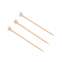 PIQUES "PERLE" BAMBOO  9 (h) CM NATUREL BAMBOU (100 UNIT&Eacute;)