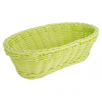 CORBEILLES SIMILAIRE OSIER ALLONGÉES  23x9x8 CM VERT ANIS PP (12 UNITÉ) - Garcia de Pou