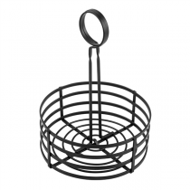 BASKET CONDIMENTS  Ø 15,5x20 CM NOIR FER (1 UNITÉ) - Garcia de Pou