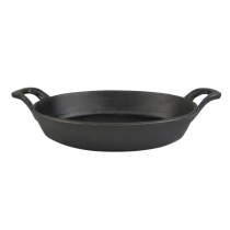 CASSEROLE OVALE  24,1(30,5)x17,2x4,6 CM NOIR FER (8 UNITÉ) - Garcia de Pou