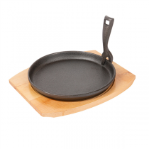 ASSIETTE CHAMPÊTRE + SUPPORT EN BOIS  Ø 22 CM NOIR FER (8 UNITÉ) - Garcia de Pou