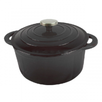 COCOTTE RONDE AVEC COUVERCLE 2,5 L Ø 21 CM NOIR FER (4 UNITÉ) - Garcia de Pou