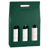 30 U. BOÎTES 3 BOUTEILLES  27x9x38,5 CM VERT CARTON (1 UNITÉ) - Garcia de Pou