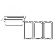 BAC GASTRONORM 1/3 3,2 L 32,5x17,6x10 CM TRANSPARENT POLYCARBONATE (1 UNITÉ) - Garcia de Pou