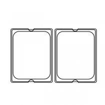 COUVERCLE 1/2 POUR RÉFÉRENCE 202.06/07 113.42  32,5x26,5 CM TRANSPARENT POLYCARBONATE (1 UNITÉ) - Garcia de Pou