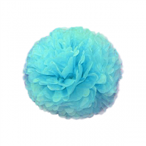 POM POM FLOWER  Ø 35 CM BLEU (10 UNITÉ) - Garcia de Pou