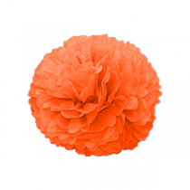 POM POM FLOWER  Ø 35 CM ORANGE (10 UNITÉ) - Garcia de Pou